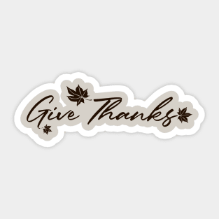 Giv Thanks -Thanksgiving Sticker